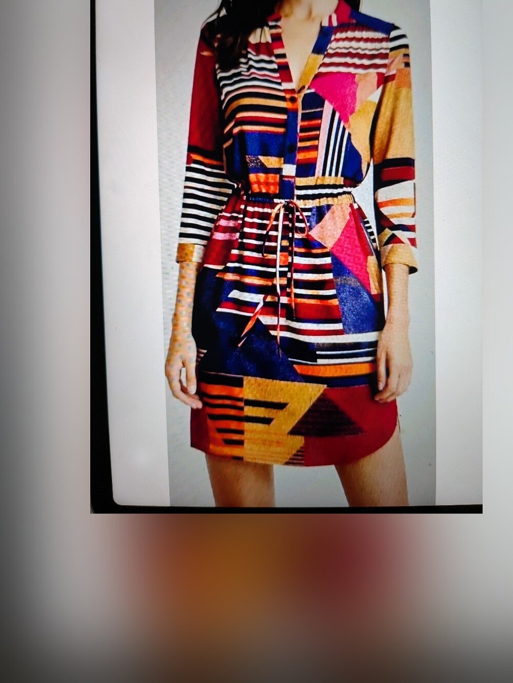 DVF Diane Von Furstenberg Luxury Silk Freya Dress Geometric Stripe Career